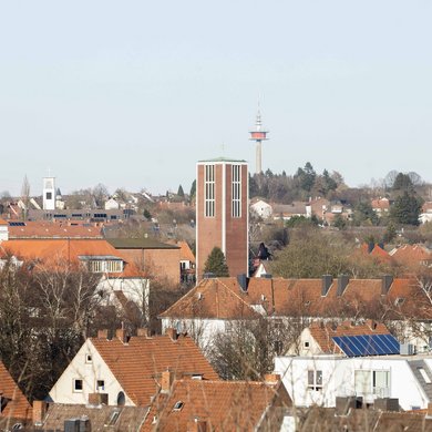 Blick über die Dächer des Stadtteils Schinkel, Foto: Swaantje Hehmann