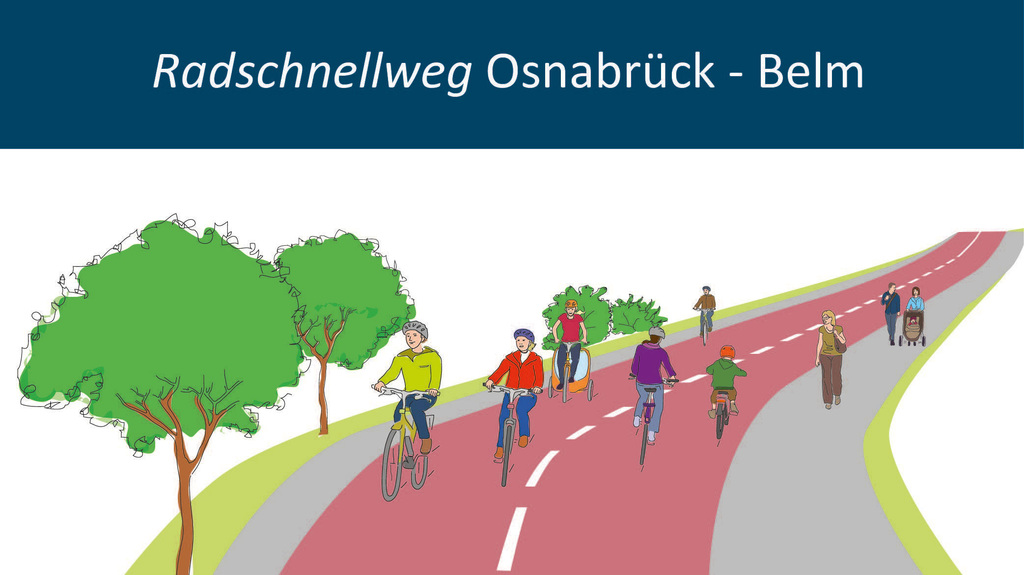 Skizze Radschnellweg Osnabrück - Belm