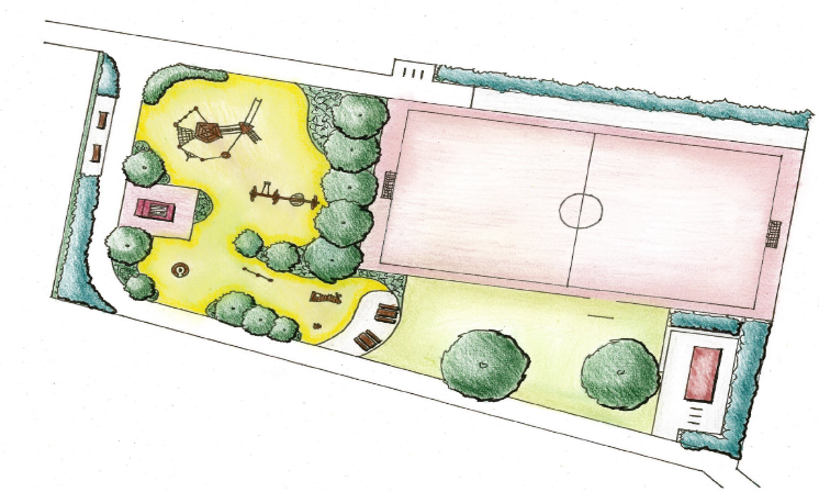 Entwurf Kinderspielplatz und Jugendaktionsfläche Bolzplatz Jeggener Weg