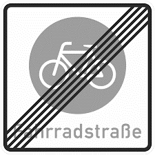 Ende der Fahrradstraße (Zeichen 244.2)